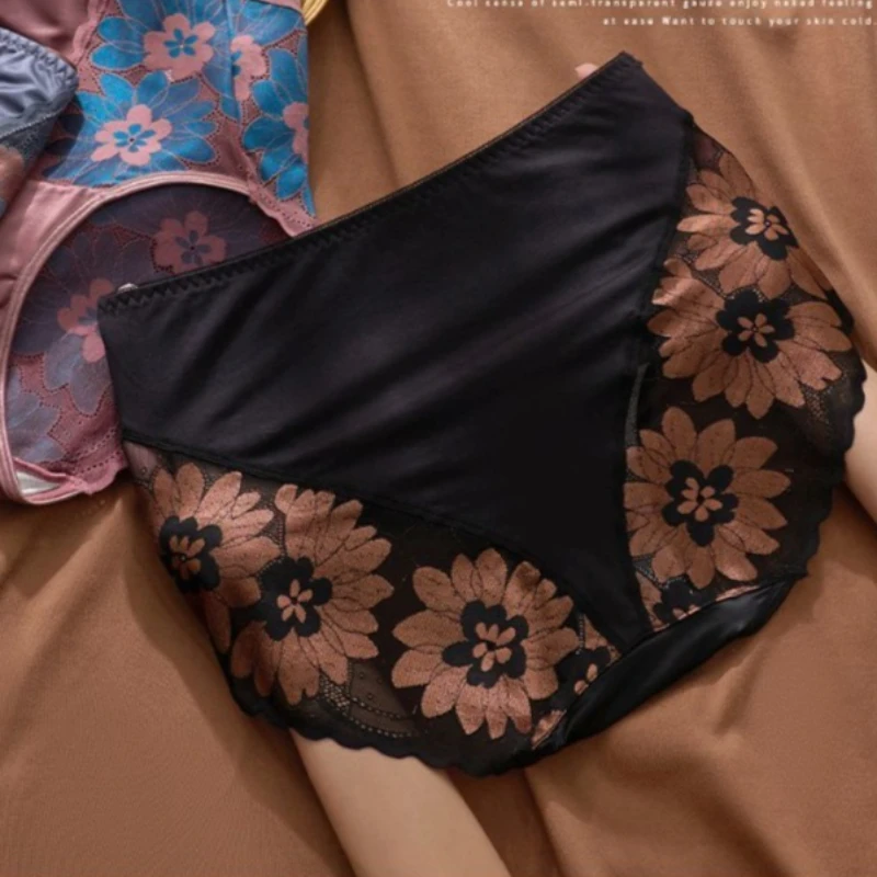 

Сексуальные летние новые шорты со средней талией, подтяжка живота и бедер, гладкое и мягкое нижнее белье с защитой от микрокостей, кружевные трусики из модала, женские трусы