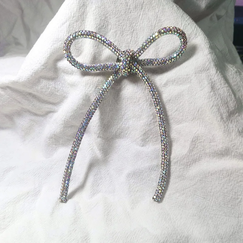 Spille Bowknot con strass in nastro di design semplice per le donne accessori per Blazer Party Fashion Bow Decoration spille regalo