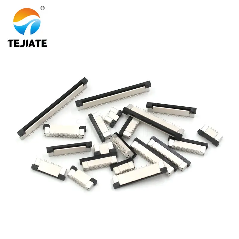 10PCS FFC/FPC connector 0.5mm with locking vertical patch cross misalignment pins 4/6/8/10/12/14/16/18/20/22/24~60P