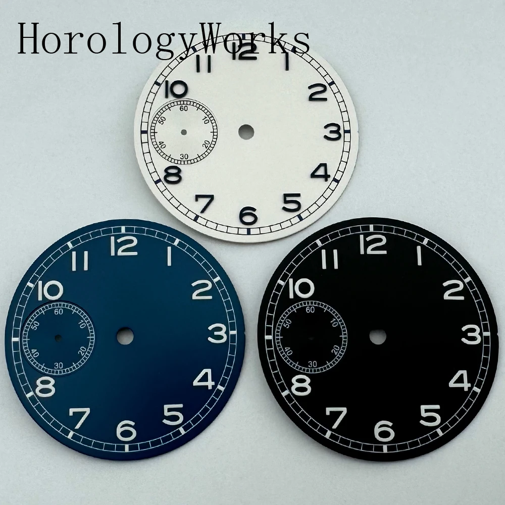 

Стерильный циферблат 37 мм подходит для часов ETA6497 ST3600/3621, белый, черный, синий