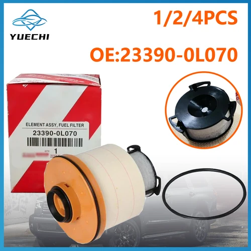 1/2/4 Uds filtros de combustible diésel OEM 23390-0L070 23390-0L090 para TOYOTA HILUX FORTUNER SW4 Innova 2016 2017 2018 Kit de elementos filtrantes