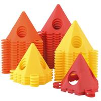 10pcs Plastic Pyramid Stands Set Triangle Paint Pads Spray Painting Feet Pad Cone Stands for Carpenter Painter Accessories