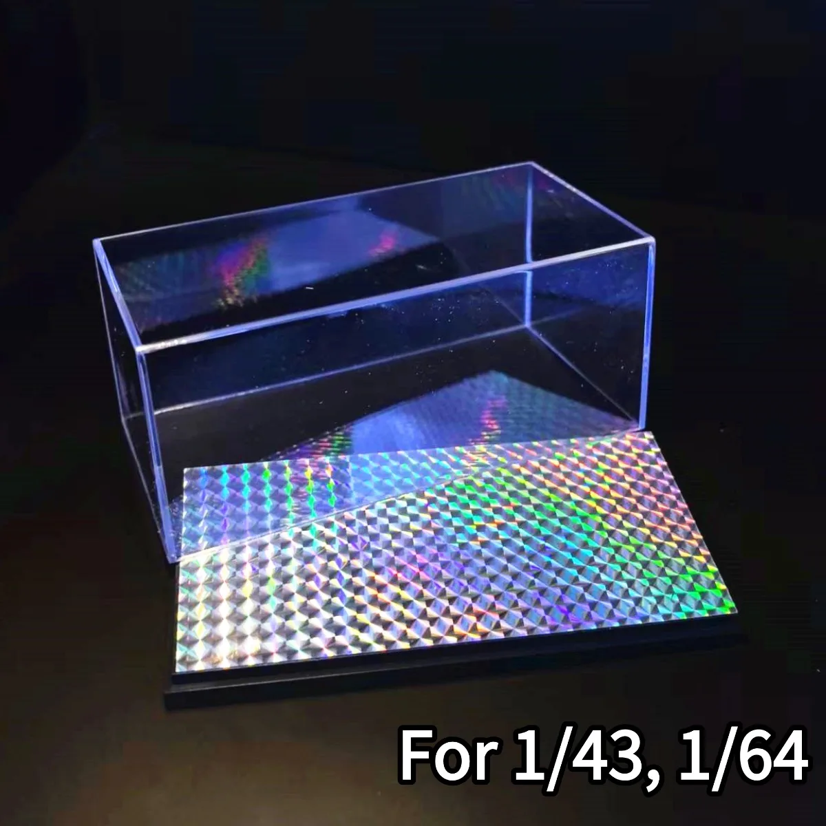 Acrylic Display Box 5.8" x2.8" for Scale 1:43 1:64 1:87 Car Model Collectible Storage Case Figure Miniature DIY Building Diorama