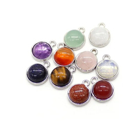3 Pcs Natural Stone Charms 12*15mm Cabochon Amethyst Rose Quartz Jewelry Accessory Suitable For DIY Woman Necklace Earring Gift