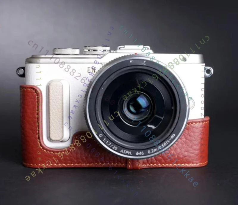 custodia-per-fotocamera-in-vera-pelle-fatta-a-mano-per-olympus-e-pl8-epl8