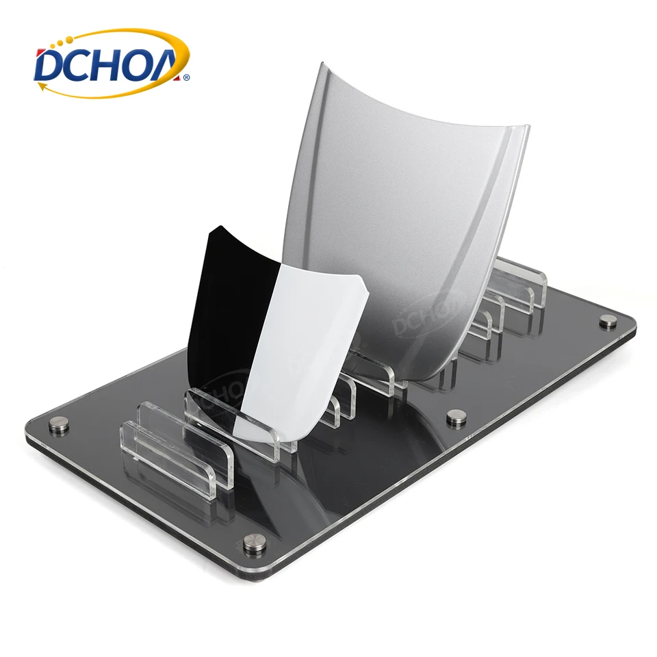 DCHOA Window Glass Model Car Window Tint Sample Display Holder Set Tempered Glass Front Windshield