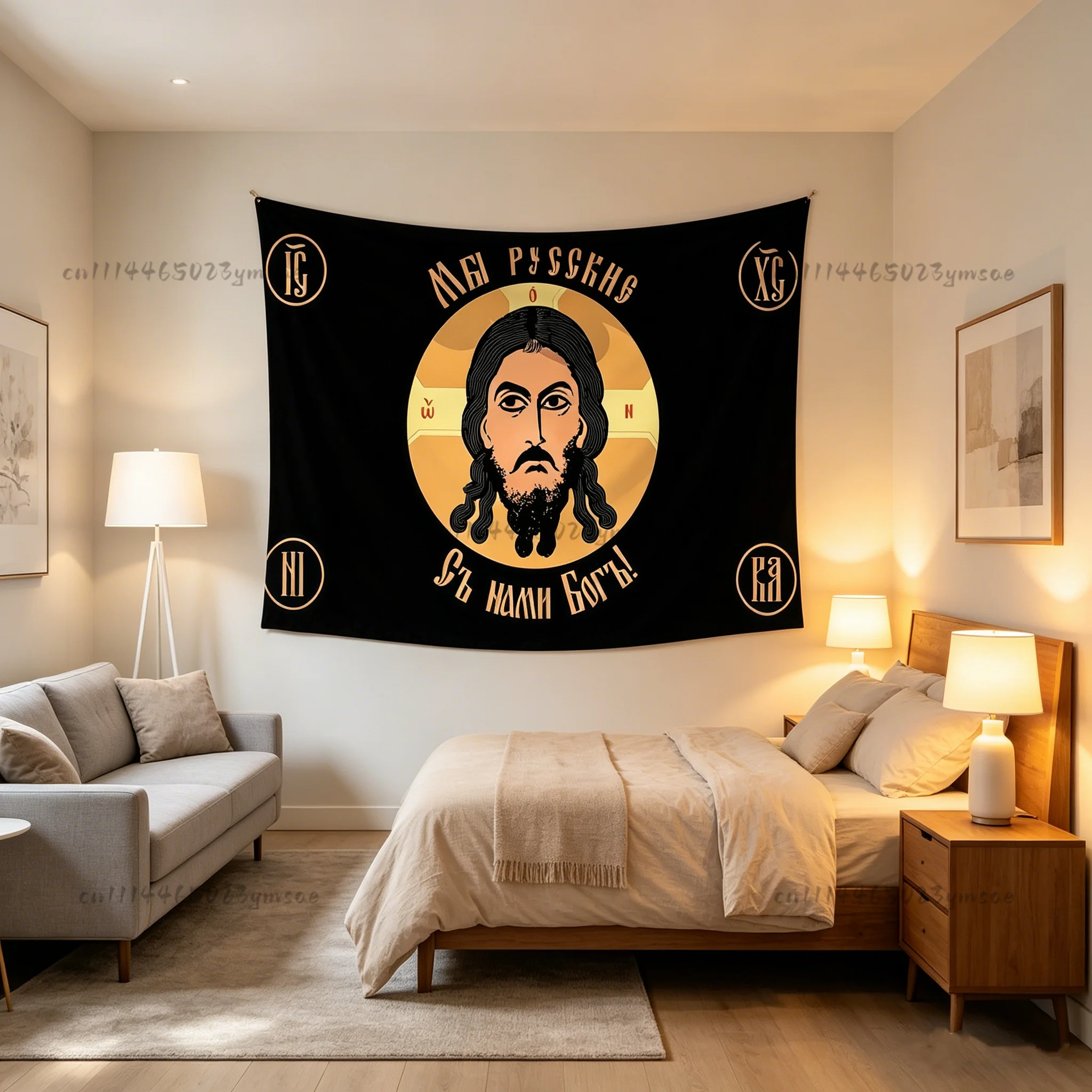 90X150Cm Jesus Christ Wall Tapestry Flags Religion Faith Face Flags Banner Outdoor Indoor Decor  Wall Art Decor Background Cloth