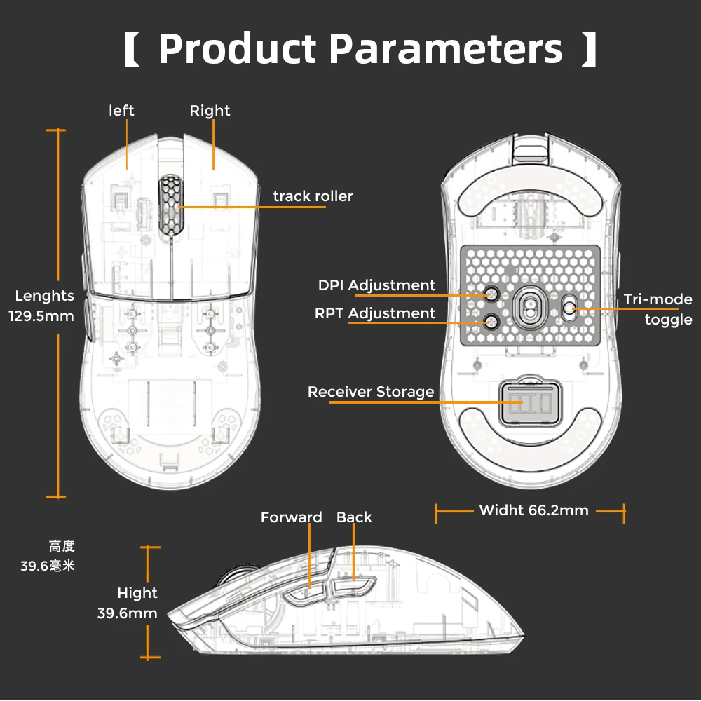 Imagem -06 - Darmoshark-mouse para Jogos M3pro 4k 8k sem Fio Bluetooth Modo 26kdpi tc Ergonômico para Computador Laptop pc