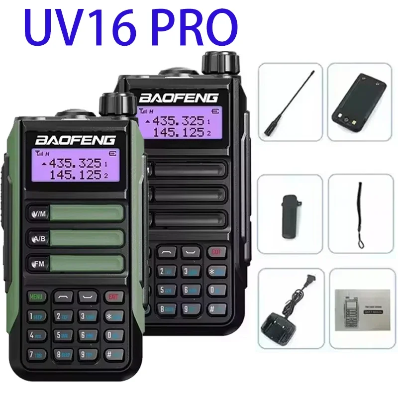 professional-hunting-ham-waterproof-uv16-walkie-talkie-tri-band-long-range-type-c-charger-vhf-uhf-two-way-portable-radio