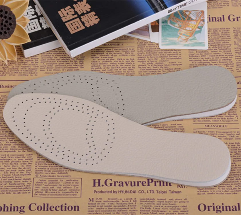 1 Pair Unisex Unisex Double-sided Cowhide Height Increase Insole Deodorant Breathable Memory Foam Pads Invisible Inner Shoe Pad