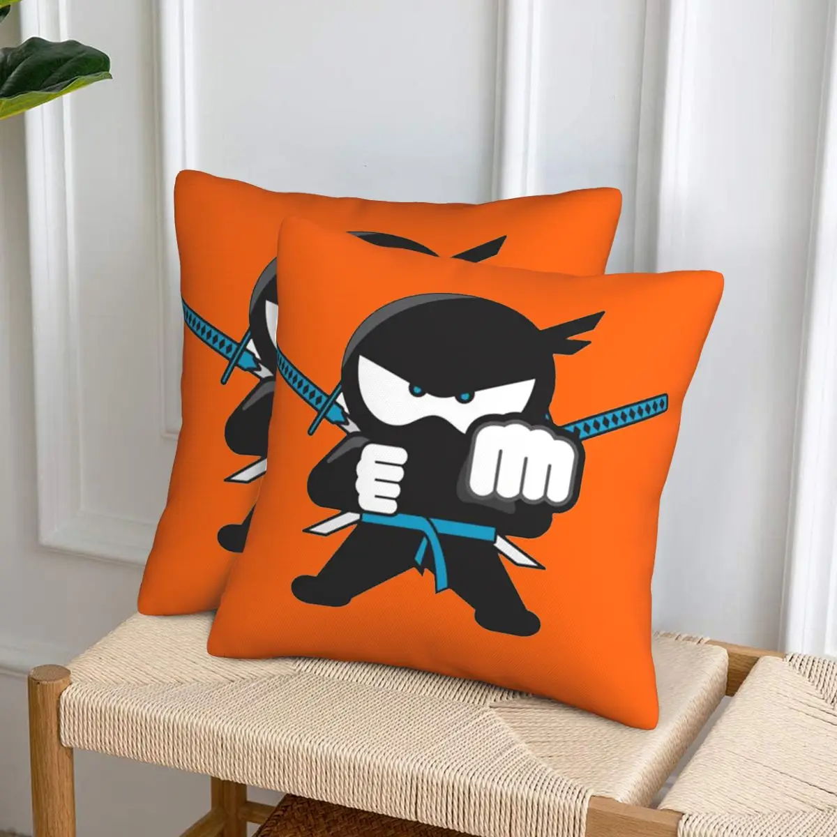 

Ninja Kidz 2-х шт. квадратная наволочка наволочка декор подушки удобная декоративная подушка для дома спальня