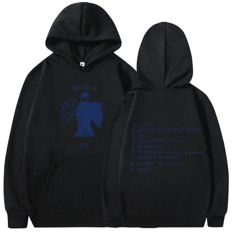2026 neuer Milo J 111 Album-Grafik-Hoodie für Männer und Frauen, Unisex-Sweatshirt, Vintage Hip-Hop-Pullover, Geschenk für Fans, Streetwear-Kapuzenpullover – Detail 18