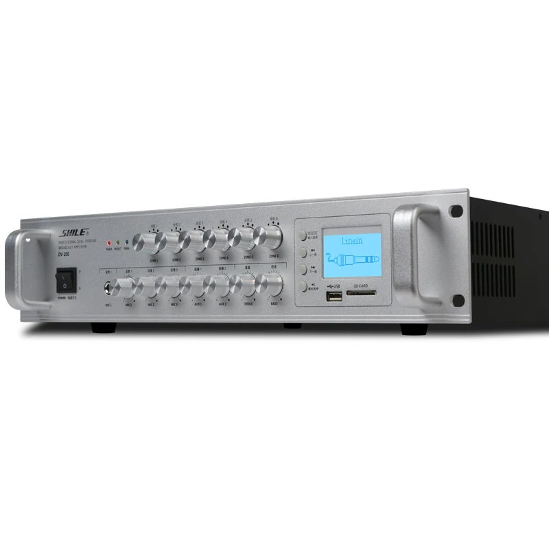 

Build-in Wireless Blue Tooth 200w Six-division Constant Voltage Amplifier for Radio