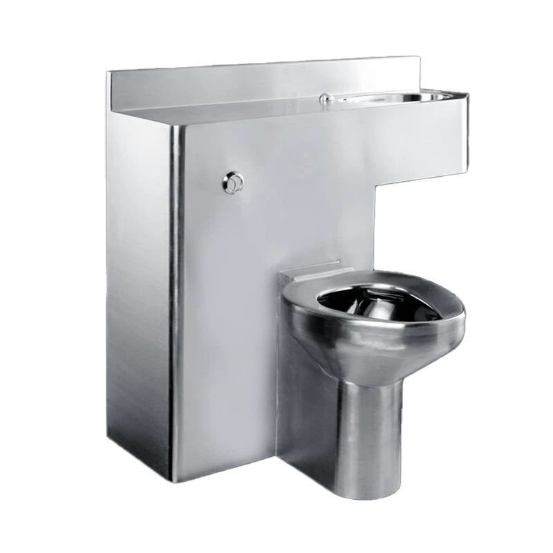 

304 stainless steel prison table one-piece toilet, prison wholesale toilet with sink one-piece toilet