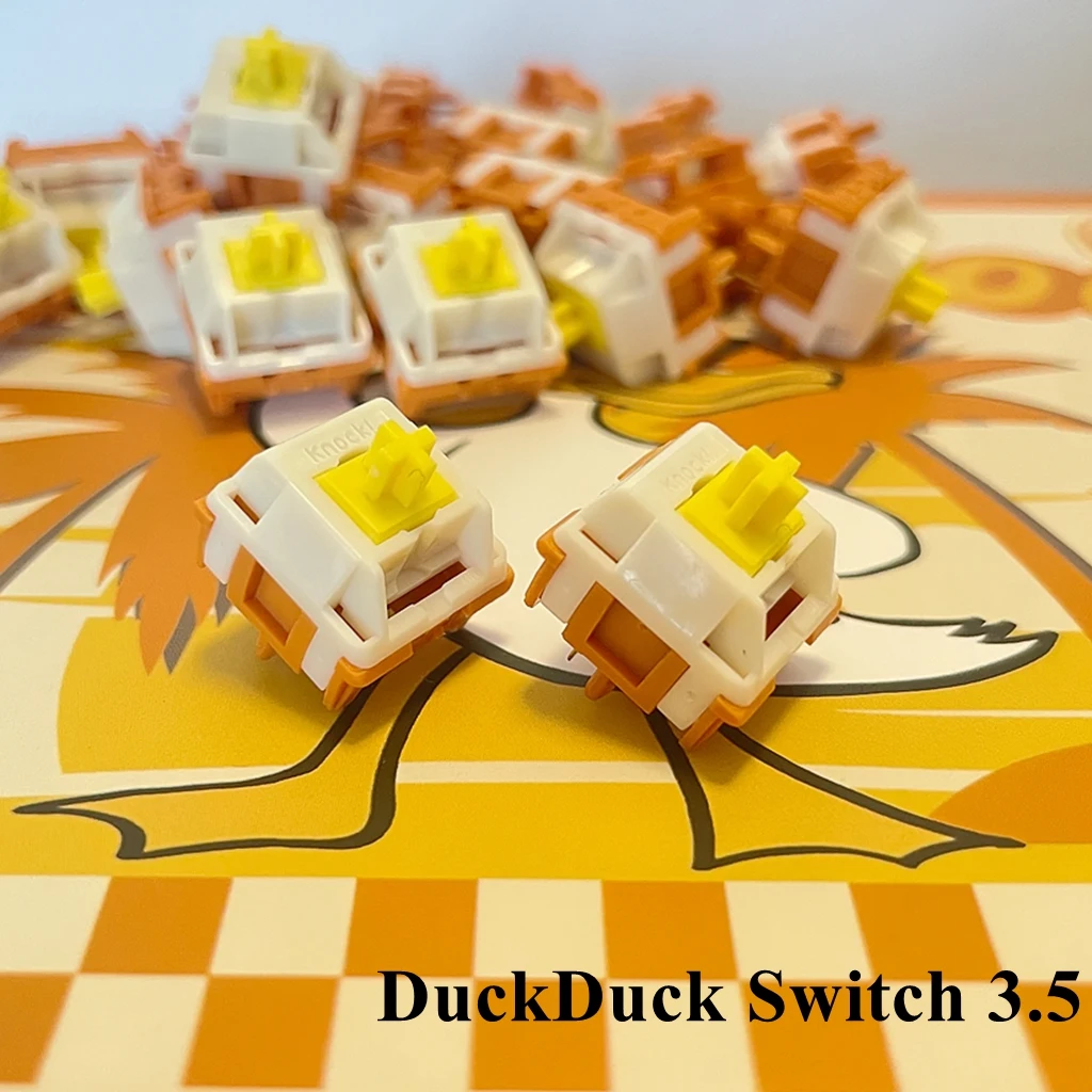 

HMX Duckduck Switch 3,5 4,0 Travel 5-контактный линейный HIFI для механической клавиатуры, аксессуары, заводская тонкая смазка KNOCK Studio