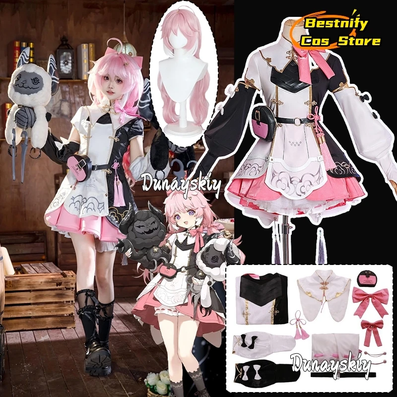 Game Wuthering Waves Encore Cosplay Costume jiakei Lolita Dress Uniform Wig Jewelry Parts Suit Anime Halloween PartyRole-playing