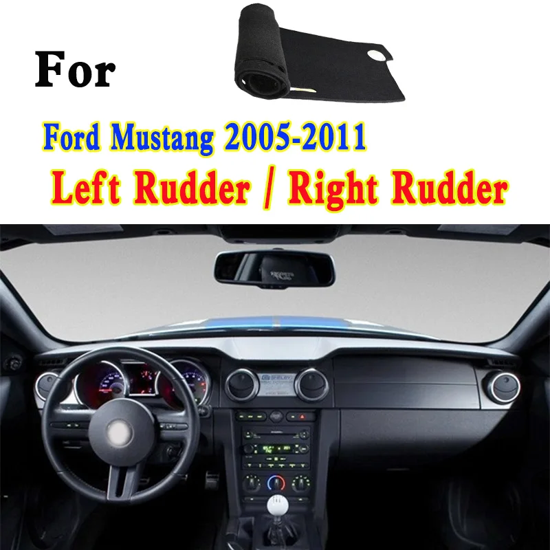 

For 2005-2011 Ford Mustang GT Car-Styling Dashmat Dashboard Cover Instrument Panel Insulation Protective Pad Ornaments