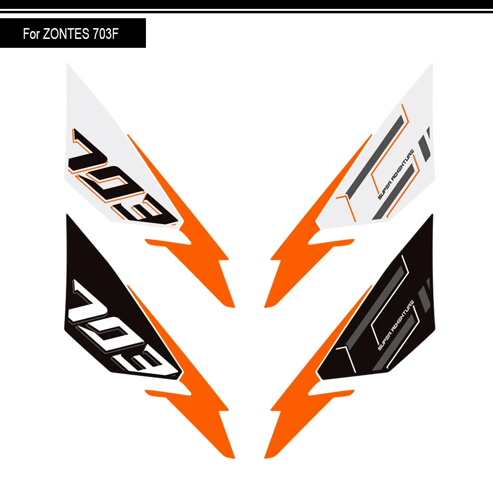 

For Zontes ZT703-F ZT-703F 703F 703 Adventure Bike Tank Pad Front Face Fender Headstock Stickers Decals 2024 2025 2026