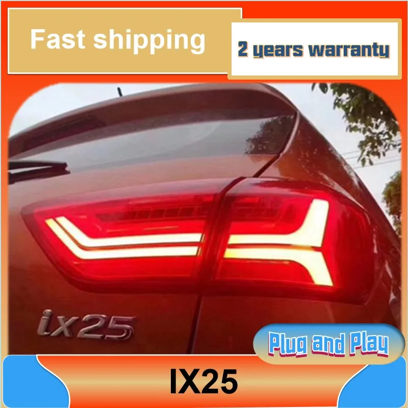 Car Styling for Hyundai IX 25 Tail Light 2016 Certa Taillights Rear DRL Fog Brake Turn Signal Reversing