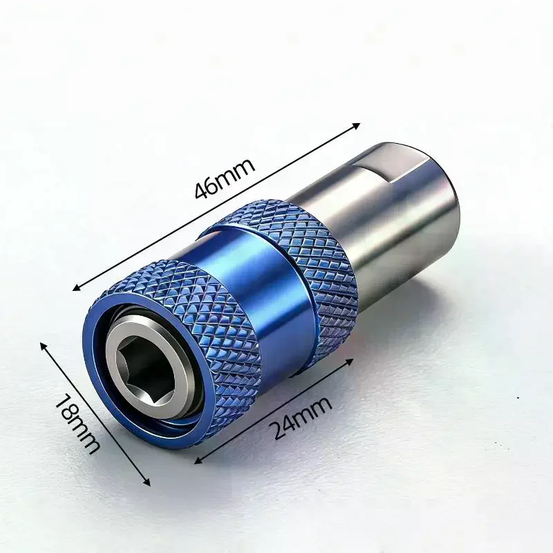 1Pcs Automatic-Locking Hex Shank Adapter 10mm Threaded To 1/4 Inch Hex Adapter Quick Release Drill Converter Metal