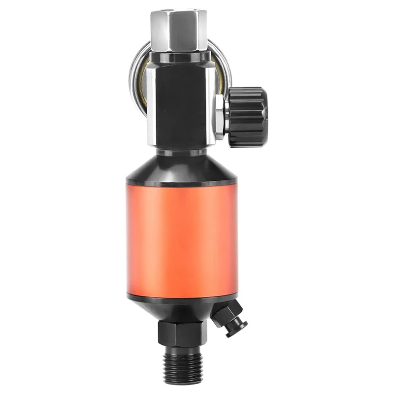 KYCOR-Air Compressor Regulator & Water Separator With 140 PSI Gauge - 1 Micron-Filter, 1/4Inch NPT, Push Button Drain Valve