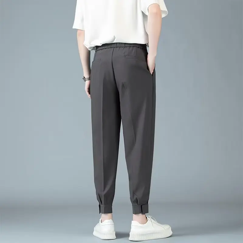 Pantaloni Harem casual da uomo pieghe Pantaloni larghi moda stile giapponese Harajuku Piedi maschili Pantaloni giovanili tinta unita Streetwear
