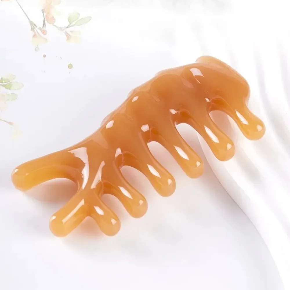 Resin Face Lifting Scraping Board Comb Facial Care Tools Facial Scraper Tool Brown Multifunction Scraper Scraping Massage Tools