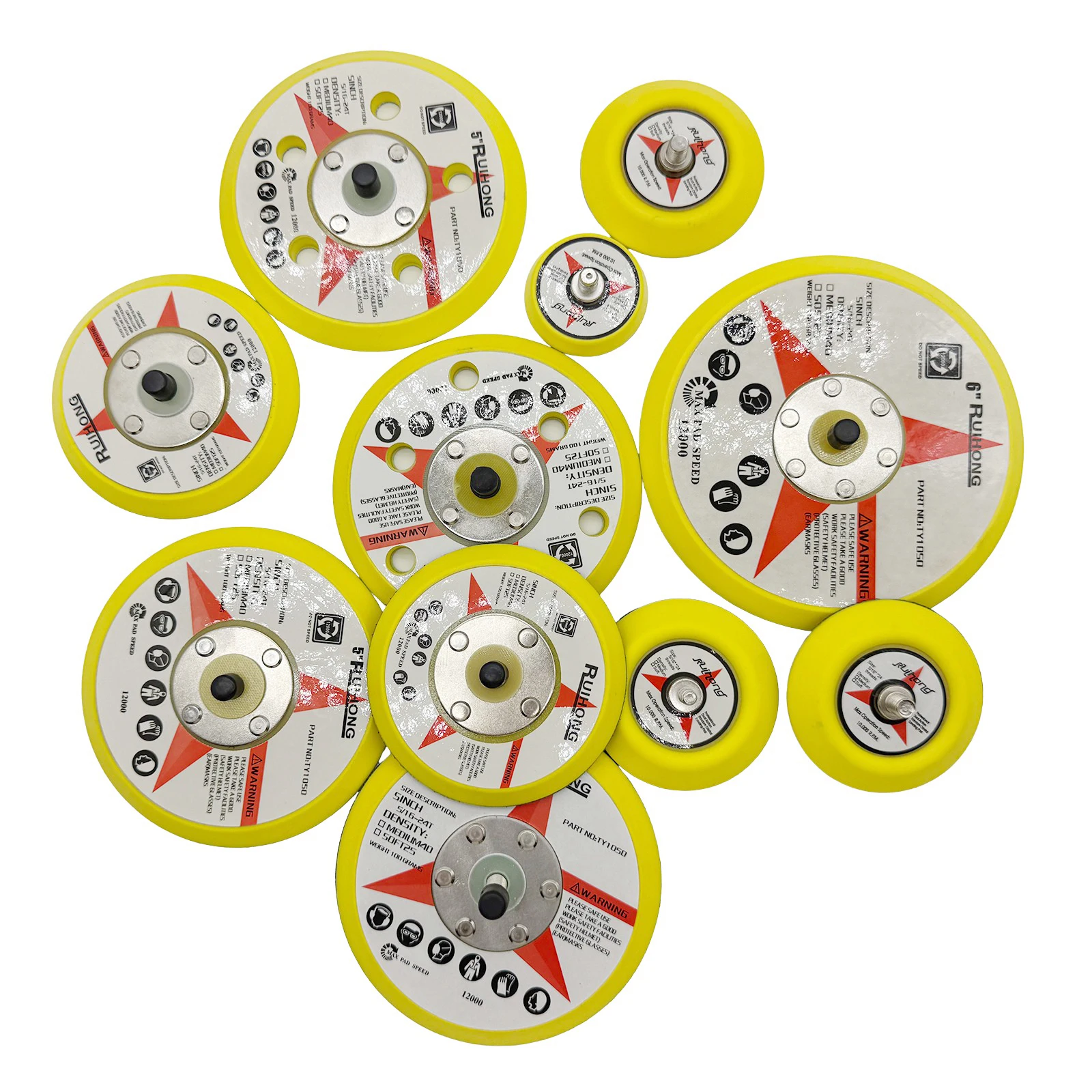 2/3/4/5/6 Inch Polishing Sanding Pad Pneumatic Sander Disc Backer Plate Hook&Loop M6 M8 Thread For Dremel Grinder Rotary Tool