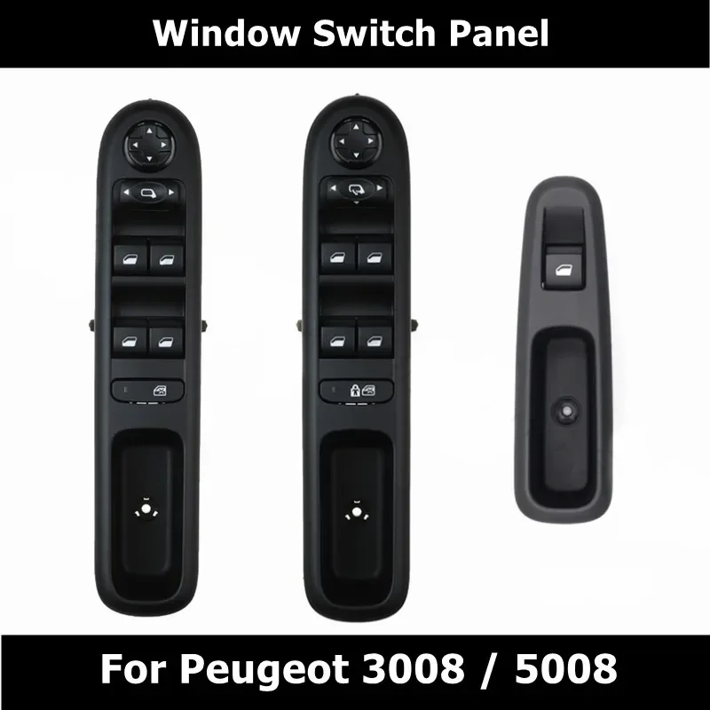 

For Peugeot 3008 5008 Car Window Switch Panel 96650621ZD 96650620ZD 6490X6 98019434ZD 98019433ZQ