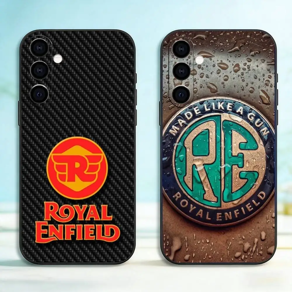 R-ROYALS E-ENFIELDs Logo Phone Case For Samsung Galaxy A73,A72,A71,A70,A53,A52,A51,Soft Silicone Black Cover