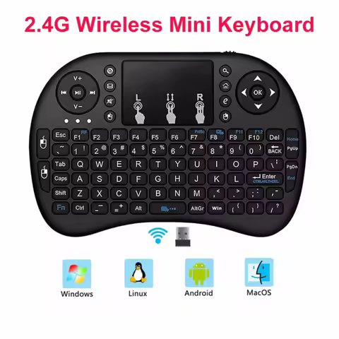 I8 Mini Wireless Keyboard 2.4G Air Mouse Remote Touchpad Use Dry Battery for Android TV Box PC Smart TV Wireless Keyboard
