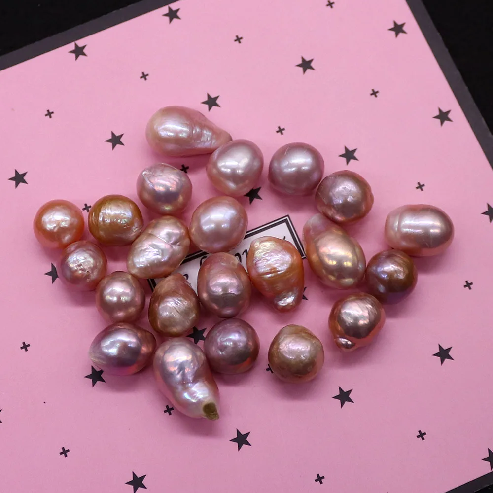 

Irregular Natural Freshwater Pearl Beads Edison Pearl Nonporous Loose Bead DIY Woman Necklace Bracelet Jewelry Accessory 5 Pcs