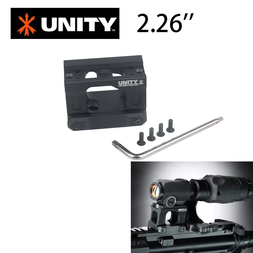2.26'' 2.91'' Tactical UNITY Riser Mount FAST FTC Magnifier Mount Fit 20mm Picatinny Rail Optical Height Mount For G33 G43 G45 image 3