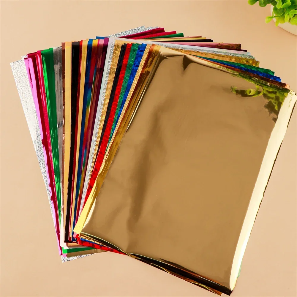 100pcs/pack Toner Reactive Foil 25 Mixed Color A4 Foil Paper for Toner foiling Foil by Laser Printer and Laminator Crafts Paper view 4