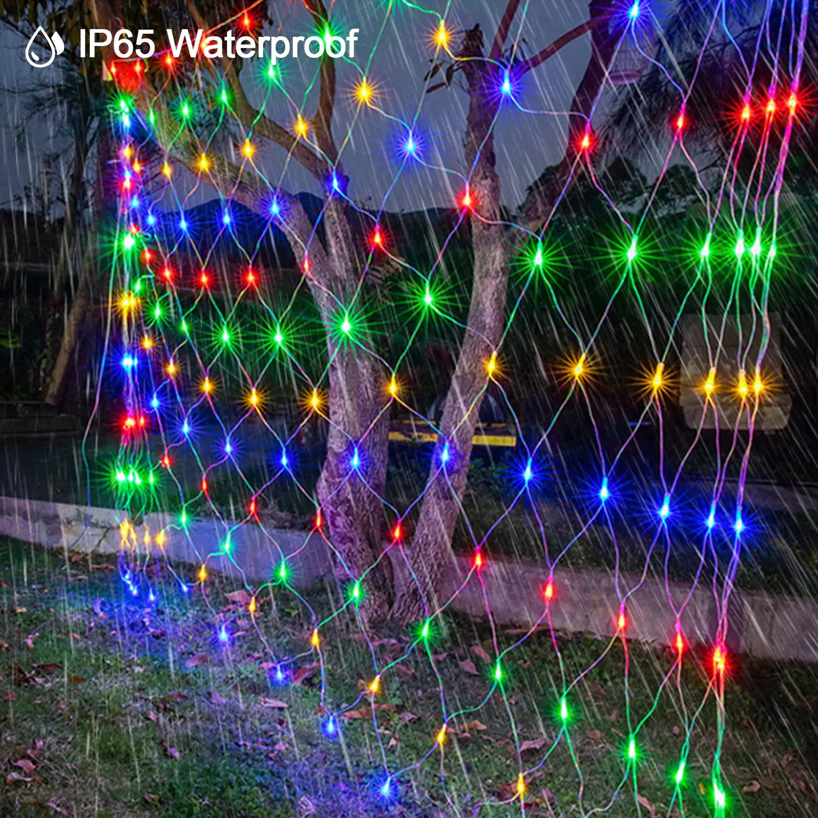Mesh Solar Christmas Lights Outdoor Solar Net Lights 8 Modes Remote Timer Waterproof Lamp for Garden Lawn Bushe Shrub Tree Decor
