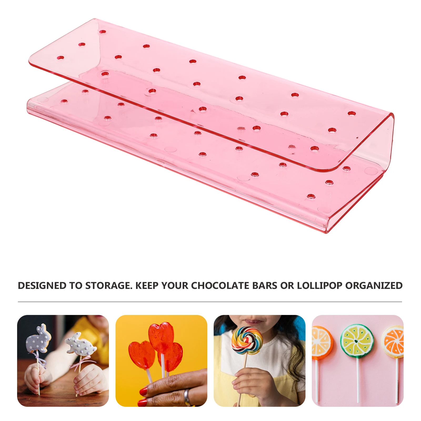 

Lollipop Display Stand Rack for Supermarket Party Candy Storage Holder PP Material Compact Transparent Design Chocolate