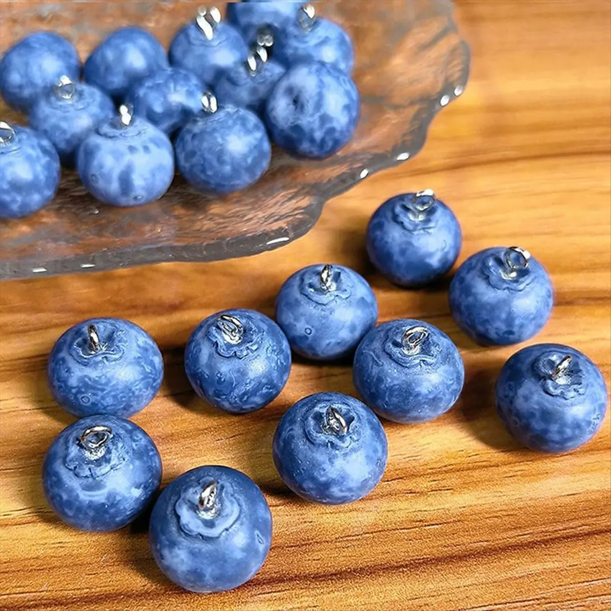 Efficient- 10Pcs 3D Blueberry Fruit Charms Bluberries Resin Charms for Jewelry Making Bracelet Earring Pendant