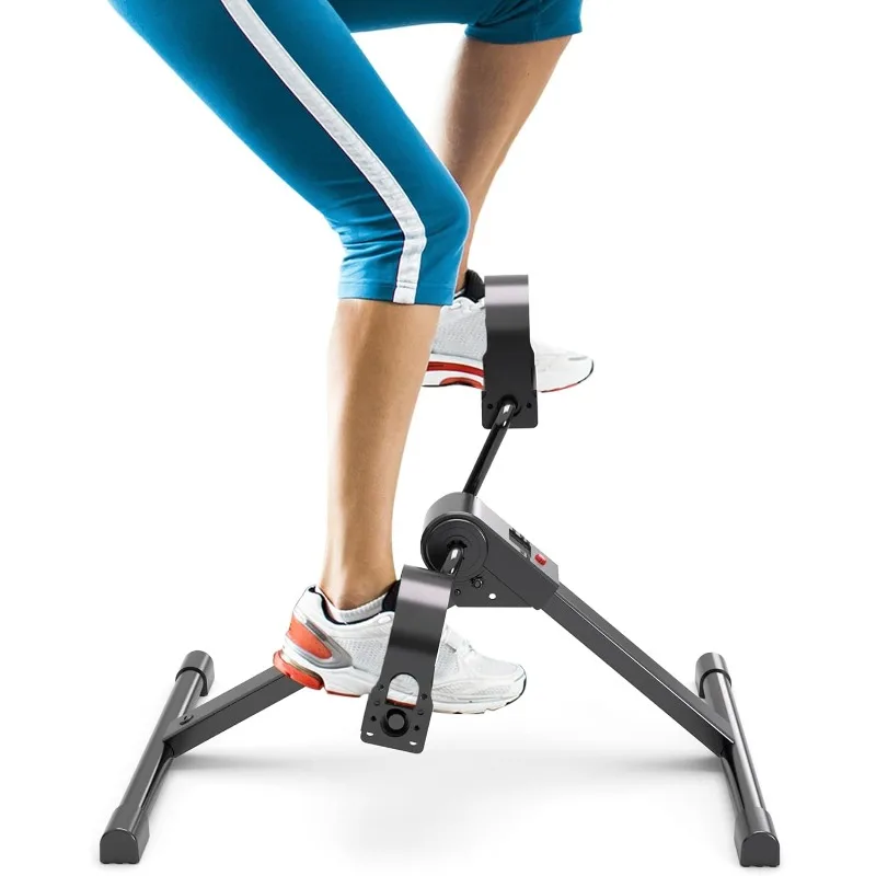 Fahrradpedaltrainer unter dem Schreibtisch, tragbarer klappbarer Pedaltrainer mit einstellbarem Widerstand, Fahrradpedal unter dem Schreibtisch