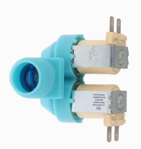 Replacement Dual Head Solenoid Water Inlet Valve for C-225 19-a01 Washing Machine Models ABS Blue 82 80 65mm Size