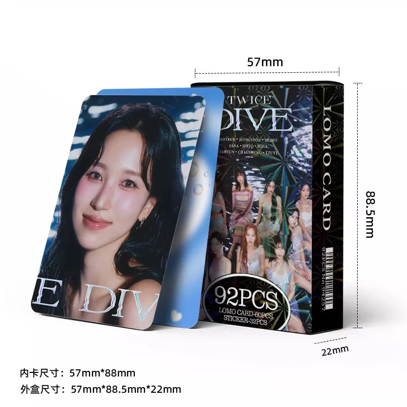 ファンのためのHD印刷されたフォトアルバム,ニエオンアイドルガールグループ,ダイブロモカード,モモジヒョtzuyu sana minaステッカー,ギフト,92ピース/セット