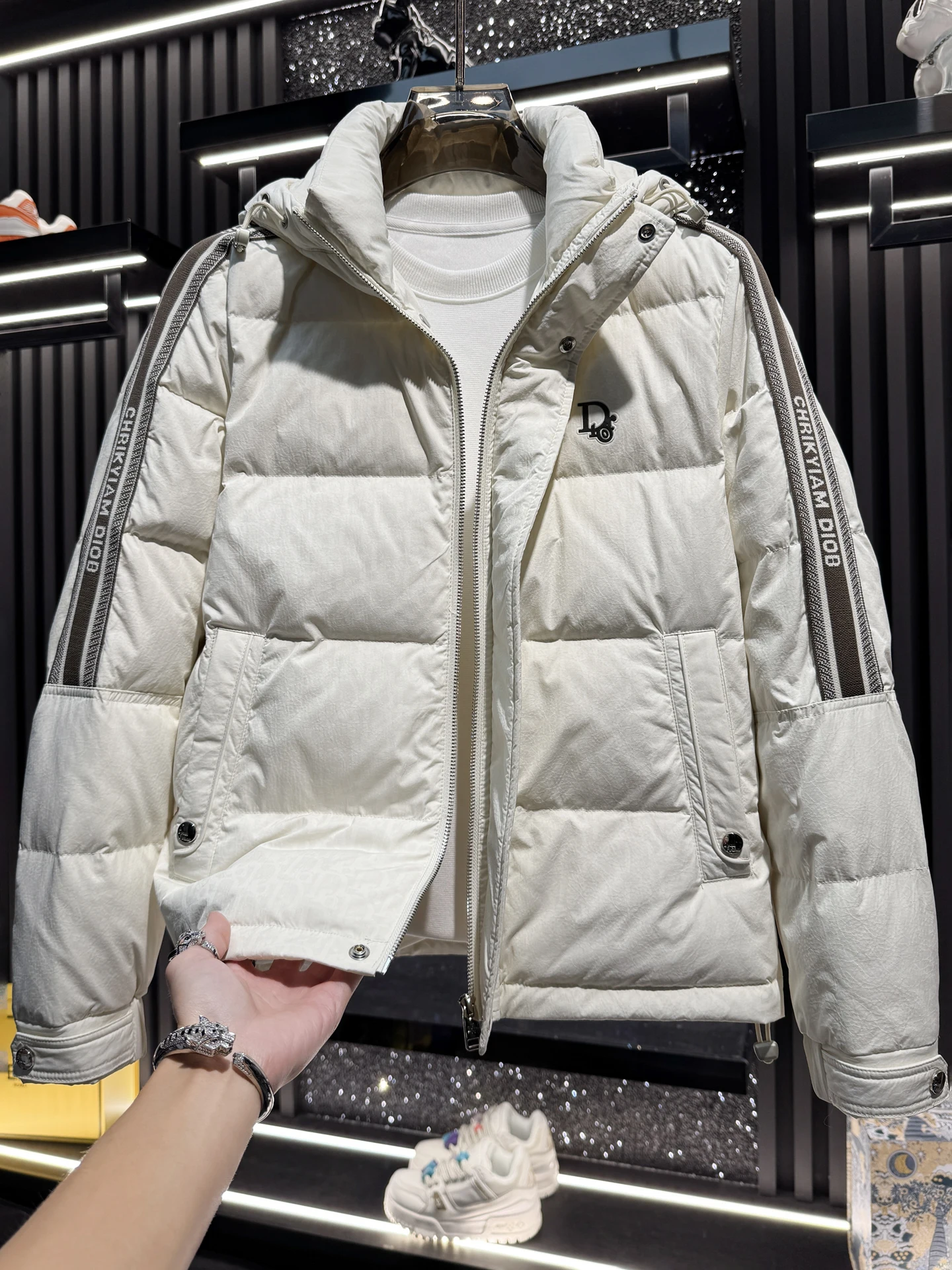 

Men's Premium down Jaet Winter New Faion Brand Lightweight ort Warm White Du down Coat Hooded Casual Sle Thiened