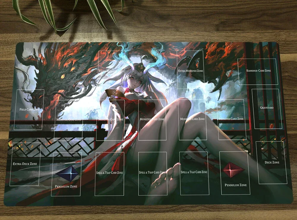 

YuGiOh Kurikara Divincarnate TCG CCG Mat Trading Card Game Mat Table Playmat Desk Gaming Play Mat Mouse Pad 60x35cm Mousepad