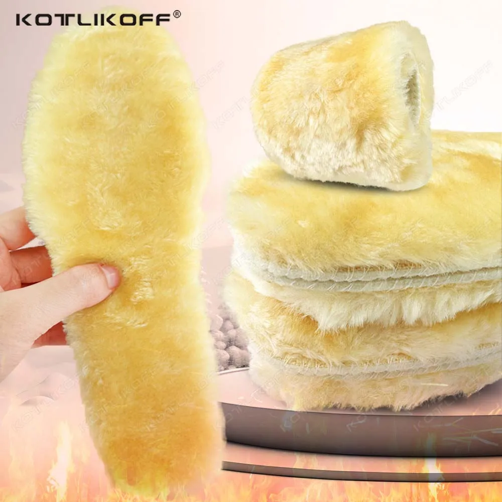KOTLIKOFF Winter Thicken Thermal Insoles Soft Plush Snow Boots Warm Insoles For Men Woman Keep Warm Heating Shoe Heat Pad Insert