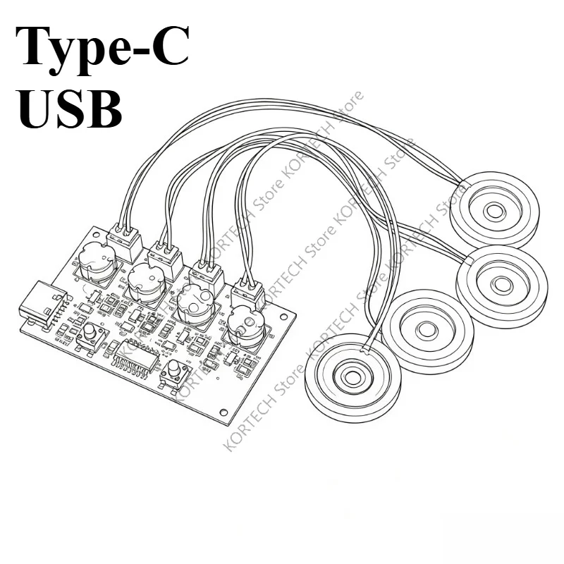 Original new Type-C USB Mini Humidifier DIY Kits Mist Maker and Driver Circuit Board 4 Fogger Atomization Film Atomizer Sheet