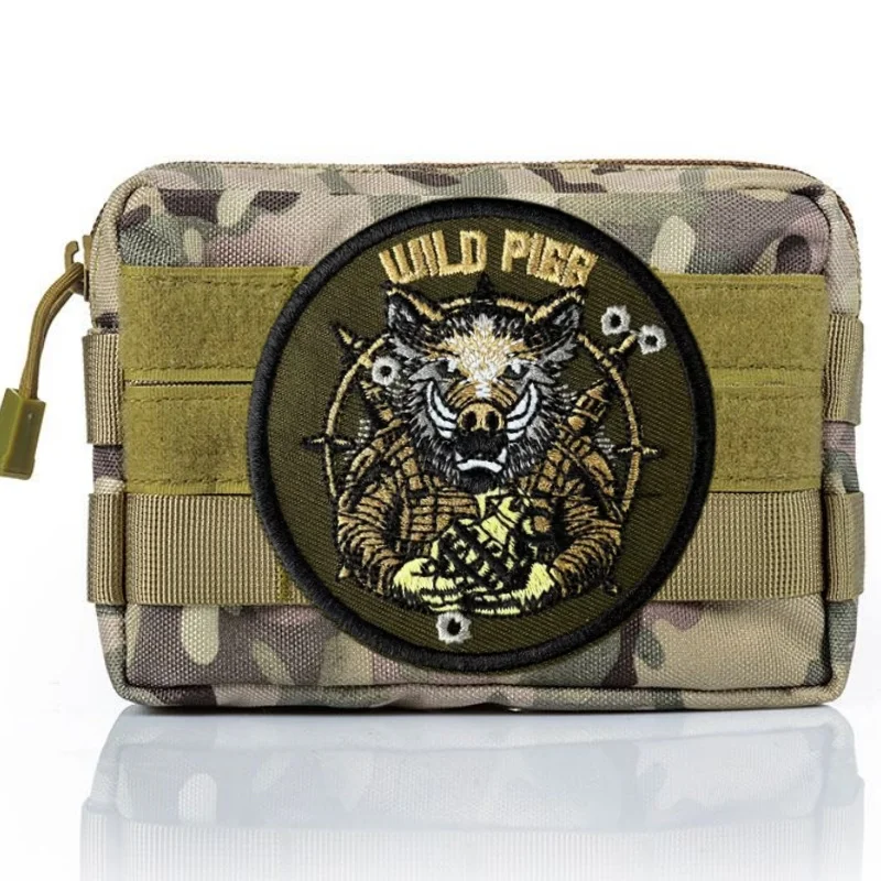 Wild Boar Embroidery Patch on ClothesTactical Morale Badge Hook and Loop  Military Patches Backpack Stickers