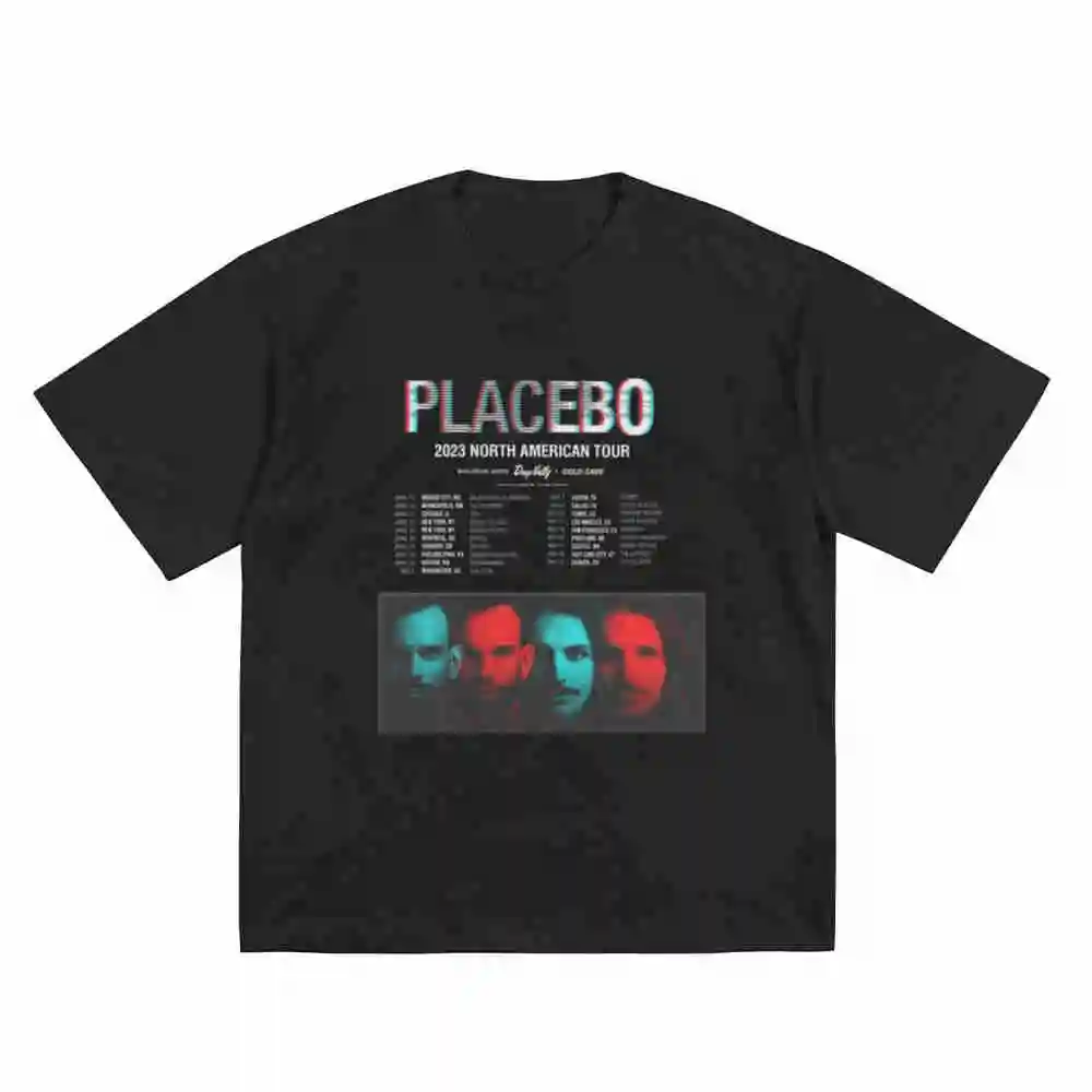 Placebo 2023 North American Tour Breathless Short Sleeve Tee 100% Cotton T-Shirt