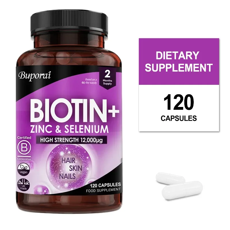 Biotin + Zinc + Selenium Supplement -Support Cell Health,Promotes Bone Health and Thyroid Function,Provide Energy,Boost Immunity