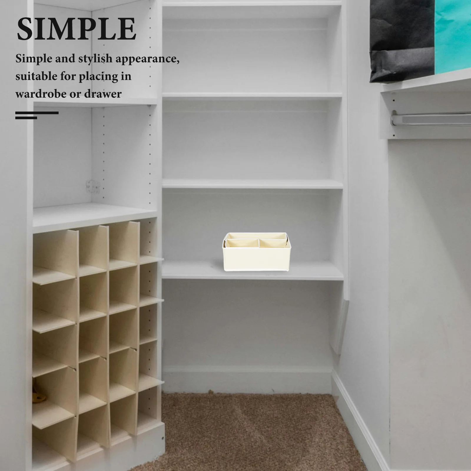 

12Pcs Underwear Storage Box Foldable Drawer Divider Large Capacity Nonwoven Fabric Organizer for Drawer Clothes Closet