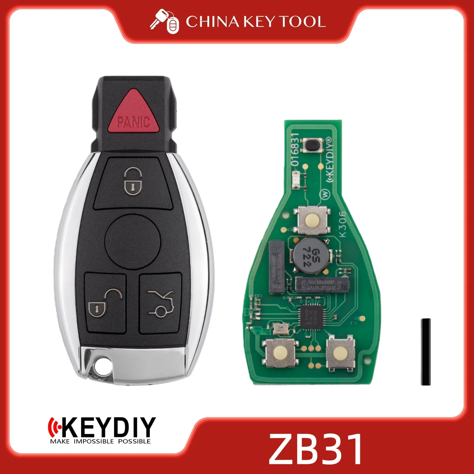 KEYDIY KD ZB31 Universal Smart Remote Key 3+1 Buttons Compatible with MB Type