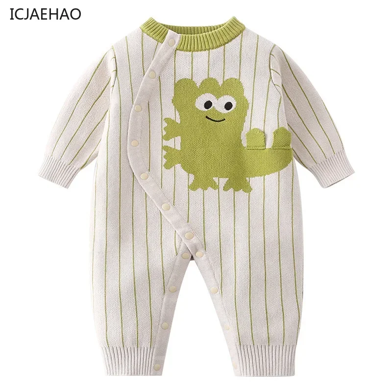 

ICJAEHAO 2024 Baby Clothes Matching Autumn Bodysuit Newborn Class Boy Jumpsuit Full Moon 100 Days Super Cute Climbing Outfit